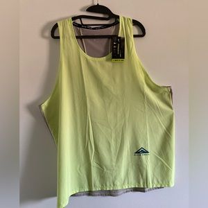 🔥🔥NWT Nike Trail Rise 365 Running Reflective Yellow Tank